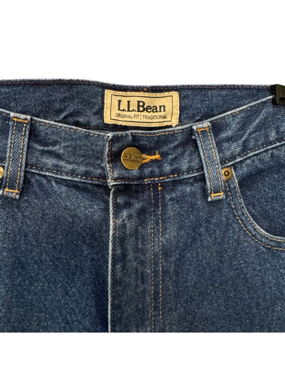 Vintage LL Bean Original Fit Cotton Mom Jean High Rise Straight Leg Size 6 32"